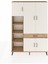 Arges Dolap 8 Raflı Tek Çekmeceli 5 Kapaklı 132X30X195 Çam-Aytaşı/çam 1