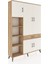Arges Dolap 8 Raflı Tek Çekmeceli 5 Kapaklı 132X30X195 Çam-Aytaşı/çam 2