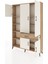 Arges Dolap 8 Raflı Tek Çekmeceli 5 Kapaklı 132X30X195 Çam-Aytaşı/çam 3
