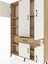 Arges Dolap 8 Raflı Tek Çekmeceli 5 Kapaklı 132X30X195 Çam-Aytaşı/çam 4