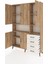 Arges Dolap 7 Raflı 4 Çekmeceli 5 Kapaklı 132X30X195 Çam-Çam/aytaşı 3