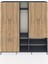 Hyperion Dolap 15 Raflı 5 Kapaklı Tek Askılı 220X44X243 Antrasit-Çam/antrasit 1