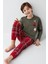 Garson Erkek Çocuk Aile %100 Pamuk 4 Mevsim New Year Uzun Kollu Pijama Takım 1