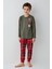 Garson Erkek Çocuk Aile %100 Pamuk 4 Mevsim New Year Uzun Kollu Pijama Takım 4