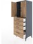 Hyperion Dolap 2 Raflı 4 Çekmeceli 2 Kapaklı 60X44X163 Antrasit-Çam 4