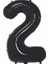 Rakam Folyo Balon-Siyah Renk- 76 cm (Paket Içerisinde 1 Adet Folyo Balon Gönderilmektedir) 1