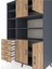 Kronos Dolap 9 Raflı 4 Çekmeceli 4 Kapaklı 132X59X195 Antrasit-Çam/çam 4