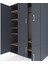 Kronos Dolap 7 Raflı 5 Kapaklı Tek Askılı 132X59X195 Antrasit-Antrasit/çam 4