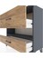 Arges Şifonyer Tek Raflı 2 Çekmeceli 88X30X80 Antrasit-Çam 5