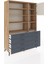 Hyperion Dolap 8 Raflı 8 Çekmeceli Tek Kapaklı 132X44X195 Çam-Aytaşı/antrasit 5