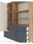 Hyperion Dolap 7 Raflı 6 Çekmeceli Tek Kapaklı 132X44X195 Çam-Aytaşı/antrasit 4
