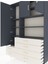 Arges Dolap 8 Raflı 6 Çekmeceli 3 Kapaklı 132X30X195 Antrasit-Antrasit/aytaşı 4