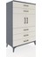 Hyperion Dolap Tek Raflı 5 Çekmeceli 2 Kapaklı 88X44X134 Antrasit-Aytaşı 2