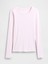 Kadın Açık Pembe Modern Crewneck T-Shirt 2