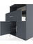 Hyperion Dolap 2 Raflı Tek Çekmeceli 2 Kapaklı 88X44X134 Antrasit-Antrasit 5