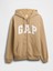 Erkek Krem Gap Logo Relaxed Fleece Fermuarlı Sweatshirt 2
