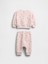 Bebek Pembe Kapitone Outfit Set 3