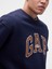Erkek Lacivert Heavyweight Oversized Logo Sweatshirt 3