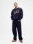 Erkek Lacivert Heavyweight Oversized Logo Sweatshirt 5