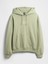 Erkek Açık Yeşil Heavyweight Oversized Logo Kapüşonlu Sweatshirt 2