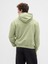 Erkek Açık Yeşil Heavyweight Oversized Logo Kapüşonlu Sweatshirt 4