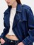 Kadın Koyu Mavi Ultrasoft Denim Trençkot 4