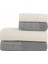 Hazal 4'lü Banyo Havlu Takımı 90 x 150 cm - 50 x 90 cm Gri - Krem 1
