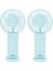 2 Adet Mini Fan,telefon Tutucu,portatif El Vantilatörü Mavi 9,3X19CM 3