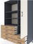 Kronos Dolap 7 Raflı 6 Çekmeceli Tek Kapaklı 132X59X195 Antrasit-Aytaşı/çam 4
