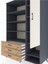 Kronos Dolap 9 Raflı 3 Çekmeceli Tek Kapaklı 132X59X195 Antrasit-Aytaşı/çam 4