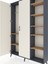 Arges Dolap 7 Raflı 2 Kapaklı Tek Askılı 132X30X195 Antrasit-Aytaşı/çam 4
