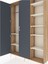 Arges Dolap 7 Raflı 2 Kapaklı Tek Askılı 132X30X195 Çam-Antrasit/aytaşı 4