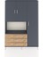 Arges Dolap 7 Raflı 3 Çekmeceli 3 Kapaklı 132X30X195 Antrasit-Antrasit/çam 1