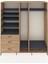 Kronos Dolap 9 Raflı 3 Çekmeceli 3 Askılı 220X59X243 Çam-Antrasit/çam 1