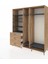 Kronos Dolap 9 Raflı 3 Çekmeceli 3 Askılı 220X59X243 Çam-Antrasit/çam 3