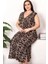 Lady Lingerie Geniş Askılı Leopar Desenli Büyük Beden Elbise 1