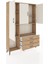 Arges Dolap 6 Raflı 3 Çekmeceli 3 Kapaklı 132X30X195 Çam-Aytaşı/çam 5