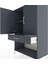 Hyperion Dolap 2 Raflı Tek Çekmeceli 2 Kapaklı 88X44X134 Antrasit-Antrasit 5