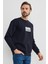 Simplicity Yazı Baskılı Bisiklet Yaka Sweatshirt 3