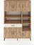 Hyperion Dolap 10 Raflı Tek Çekmeceli 6 Kapaklı 132X44X195 Çam-Çam/aytaşı 1