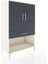 Hyperion Dolap 2 Raflı Tek Çekmeceli 2 Kapaklı 88X44X134 Aytaşı-Antrasit 2