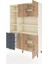 Hyperion Dolap 9 Raflı 4 Çekmeceli 4 Kapaklı 132X44X195 Aytaşı-Çam/antrasit 3