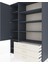 Hyperion Dolap 9 Raflı 3 Çekmeceli Tek Kapaklı 132X44X195 Antrasit-Antrasit/aytaşı 4