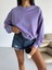 2 Iplik Yumuşak Dokulu Bisiklet Yaka Oversize Kalıp Sweatshirt 3