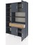 Hyperion Dolap 10 Raflı Tek Çekmeceli 4 Kapaklı 132X44X195 Antrasit-Antrasit/çam 3