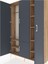 Arges Dolap 7 Raflı 5 Kapaklı Tek Askılı 132X30X195 Çam-Antrasit/çam 4