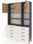 Arges Dolap 8 Raflı 8 Çekmeceli 3 Kapaklı 132X30X195 Antrasit-Çam/aytaşı 3