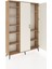 Arges Dolap 7 Raflı 2 Kapaklı Tek Askılı 132X30X195 Çam-Aytaşı/çam 5