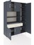 Hyperion Dolap 10 Raflı Tek Çekmeceli 6 Kapaklı 132X44X195 Antrasit-Antrasit/aytaşı 5