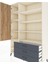 Hyperion Dolap 9 Raflı 3 Çekmeceli Tek Kapaklı 132X44X195 Aytaşı-Çam/antrasit 4